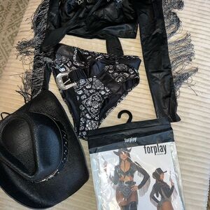 Forplay Black and Silver Western Costume Set
